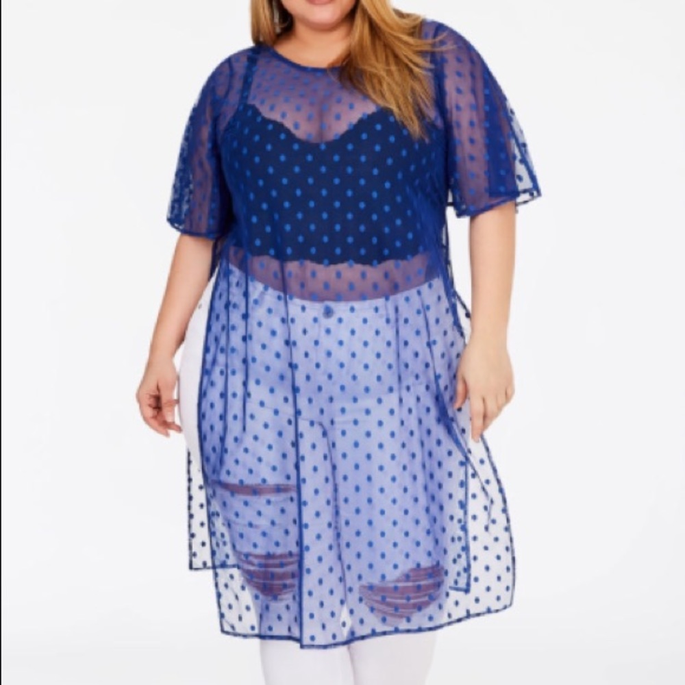 BNWT! Blue Sheer Pullover Tunic 22/24